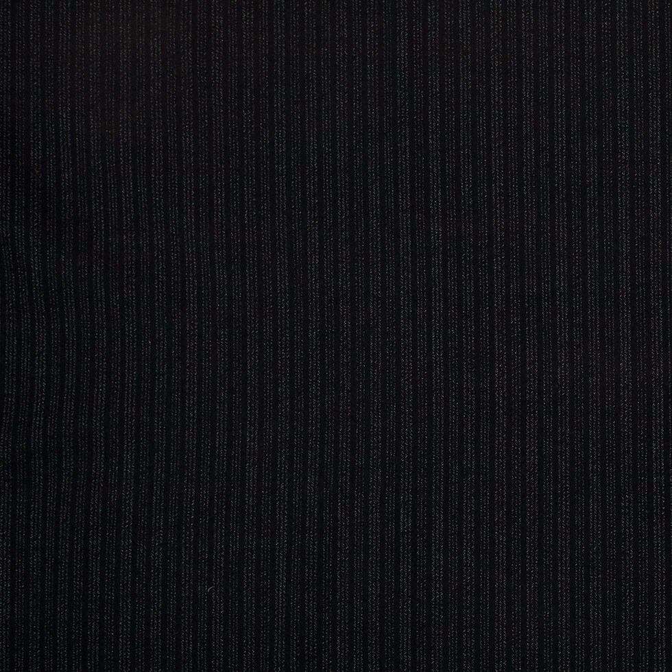 1 Yard Theory Italian Black and White Striped Stretch Virgin Wool Woven 56 inch Width