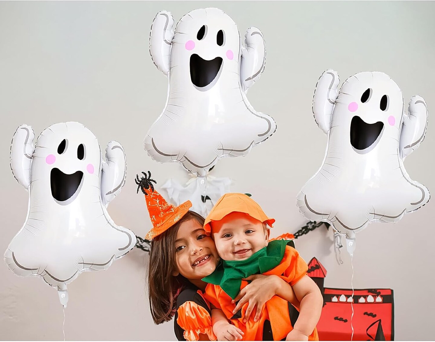 White Ghost Shaped Foil Balloons (01.ghost)