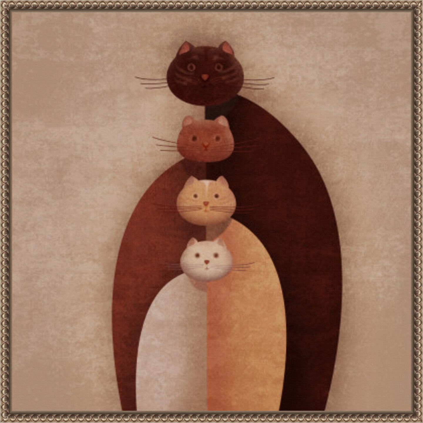 Cat Gang by Emel Tunaboylu Framed Canvas Wall Art