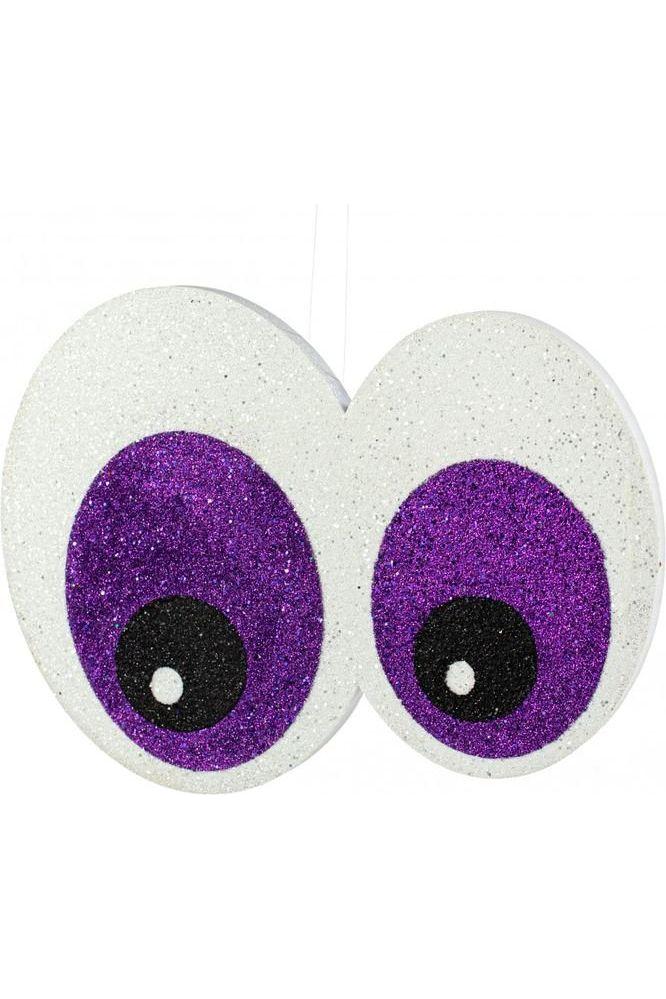 14&#x22; Glitter Eyeballs Ornament Hanger: Purple