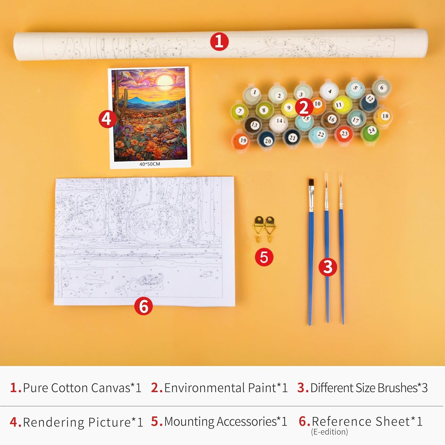 DIY Paint by Numbers for Adults Boho Desert Sunset Paintings Adult Paint by Number Kits on Canvas Desert Blooms Watercolor Painting by Numbers Kit for Adults Vintage Art Crafts