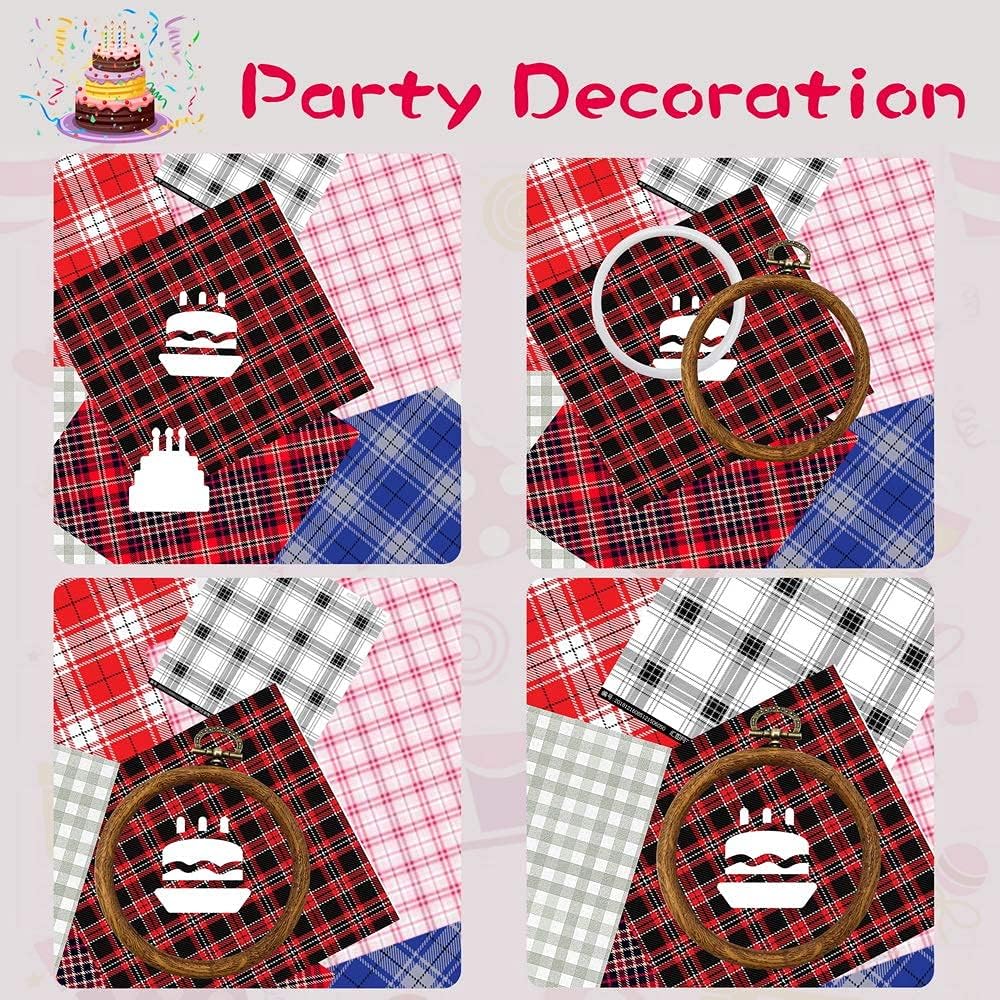 5PCS Round Embroidery Hoops - Circle Display Cross Stitch Hoop Frame (Brown, 8 inch)