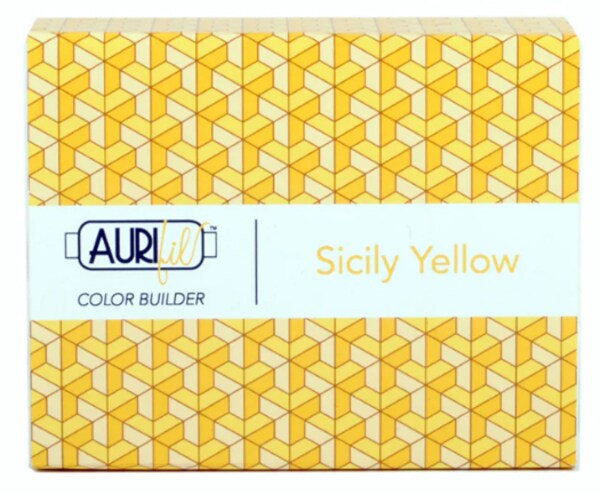 Aurifil Sicily Yellow Color Builder Thread Set by Aurifil | (3 50wt Cotton Large Spools.)