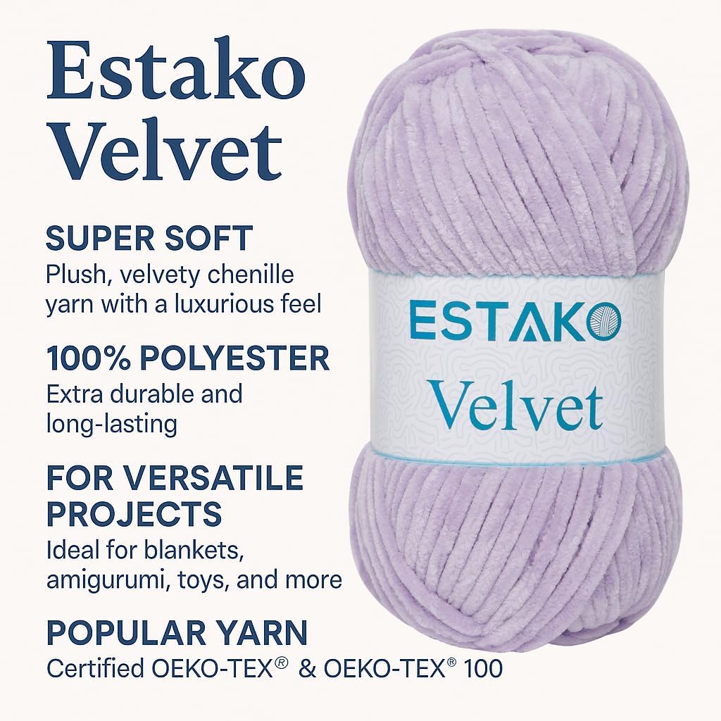 Yarn for Crocheting and Knitting Super Bulky (Lilac)