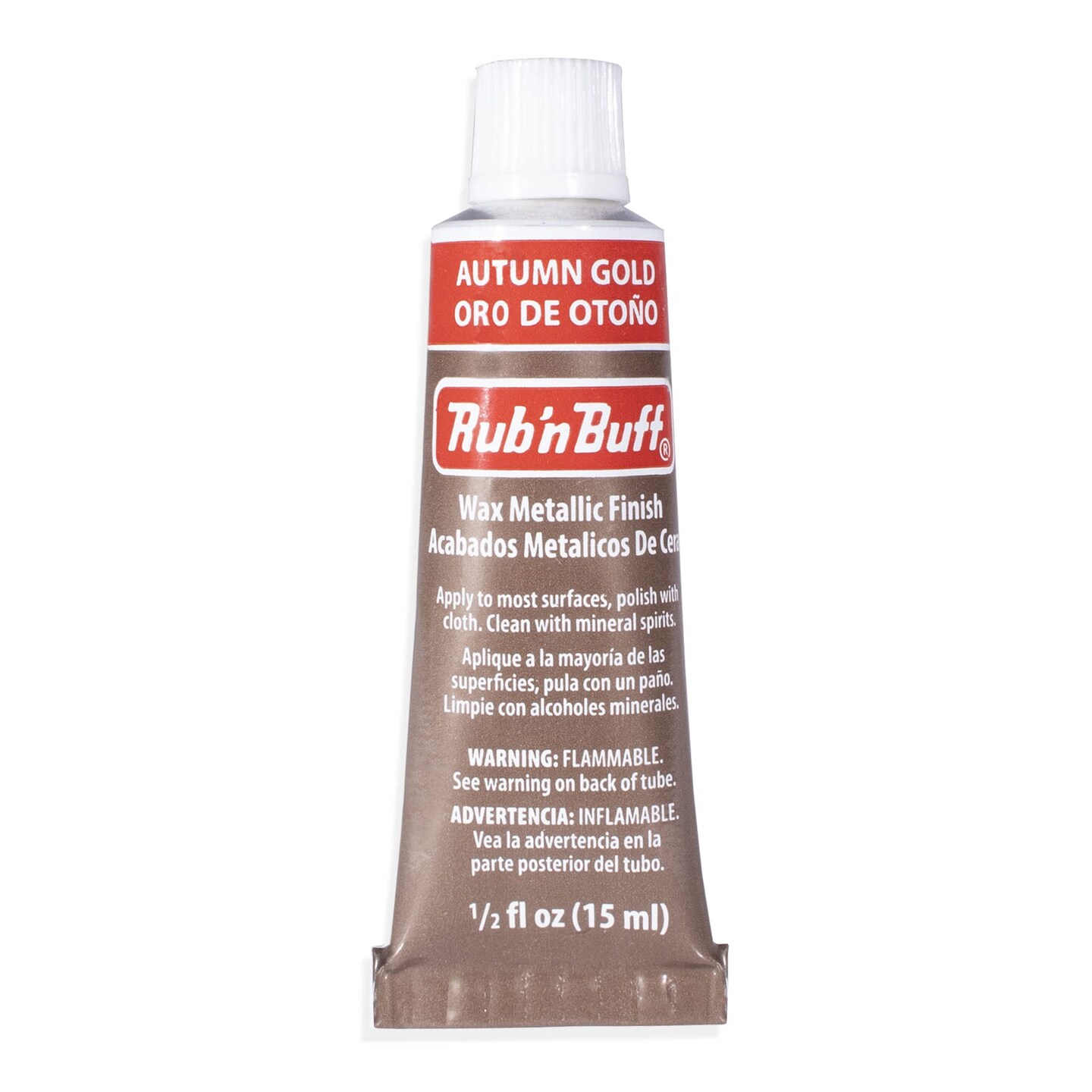 AMACO Rub n Buff Wax Metallic Finish - Rub n Buff Autumn Gold 15ml Tube - Versatile Gilding Wax for Finishing Furniture Antiquing and Restoration - Rub and Buff Colors Single Tube