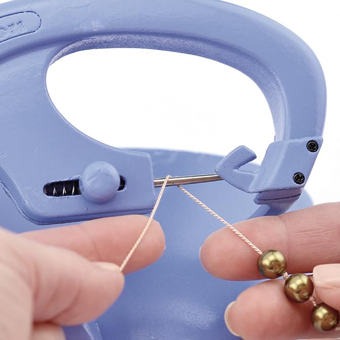 Beadalon Knot-A-Bead, Tabletop Knotter Tool, Blue