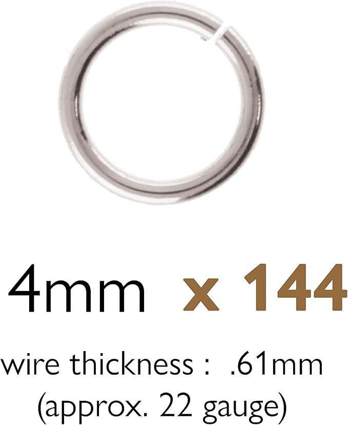 The Beadsmith Open Jump Rings – Wire Thickness, Findings for Making Keychains, Charms, Chain Mail and Body Jewelry