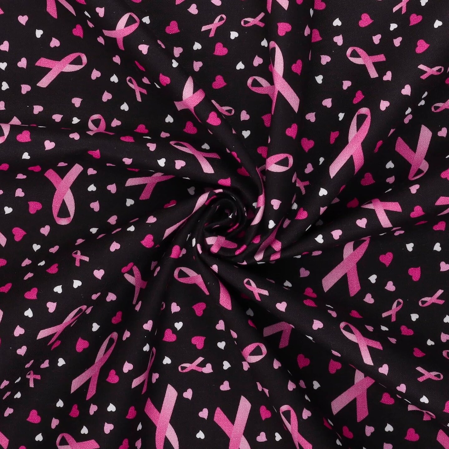 Mook Fabrics Cancer Awareness Cotton Fabric [45 in. Wide] - By The Yard