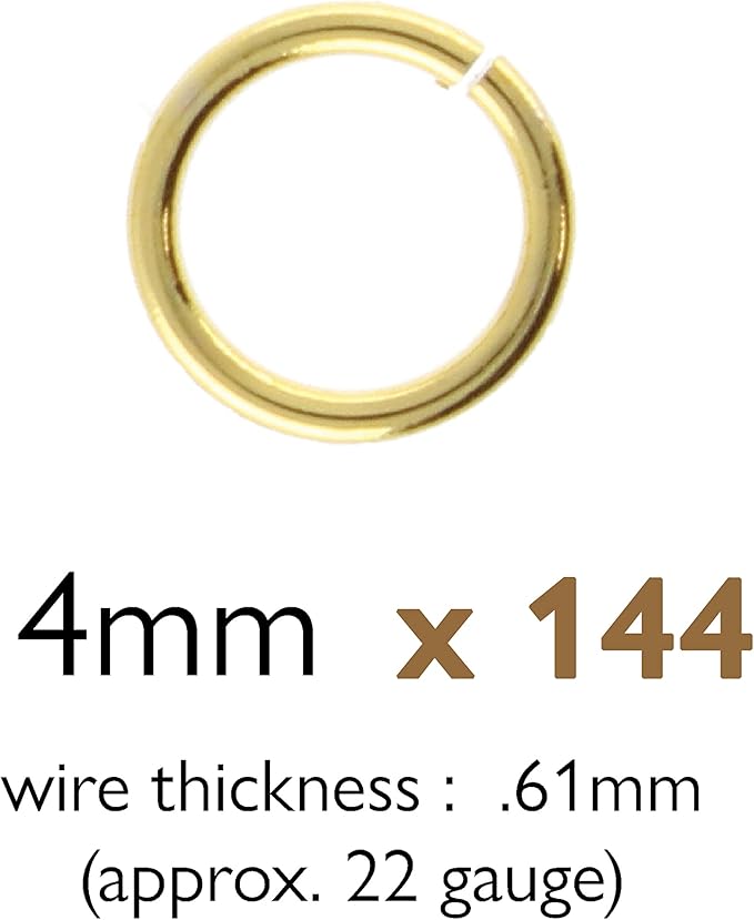 The Beadsmith Open Jump Rings – Wire Thickness, Findings for Making Keychains, Charms, Chain Mail and Body Jewelry