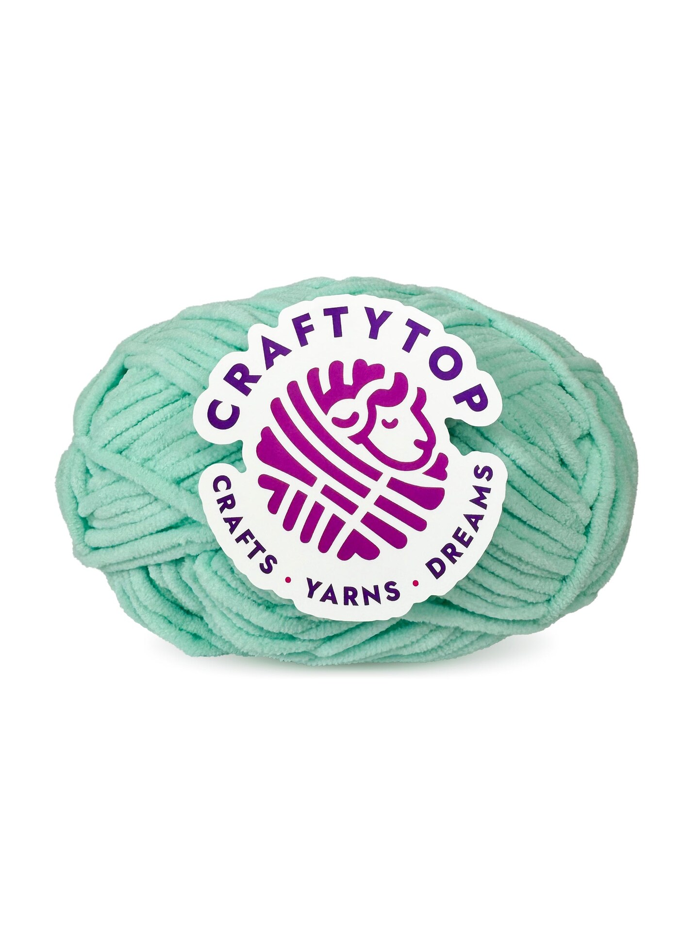 Craftytop™ Bulky Velvet Yarn #5 for Knitting & Crochet (Butterfly Mint)