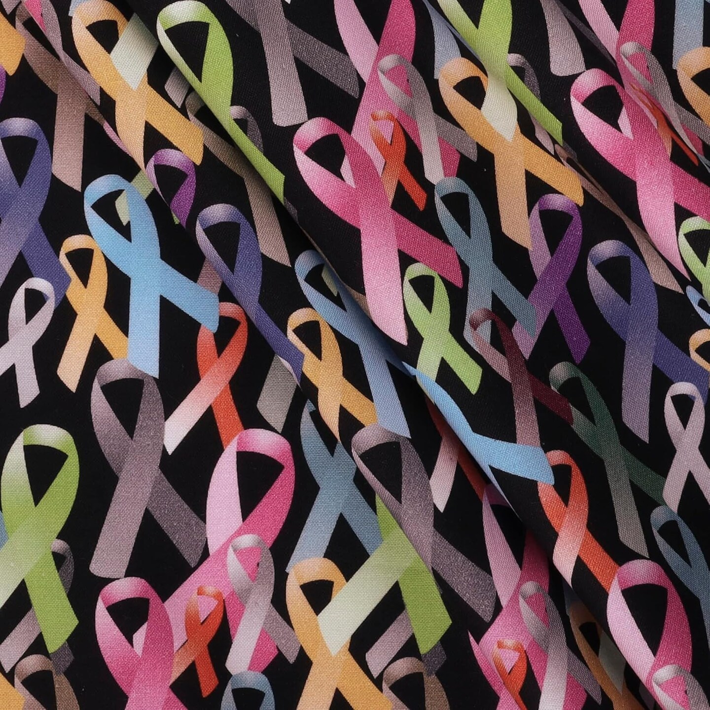 Mook Fabrics Cancer Awareness Cotton Fabric [45 in. Wide] - By The Yard