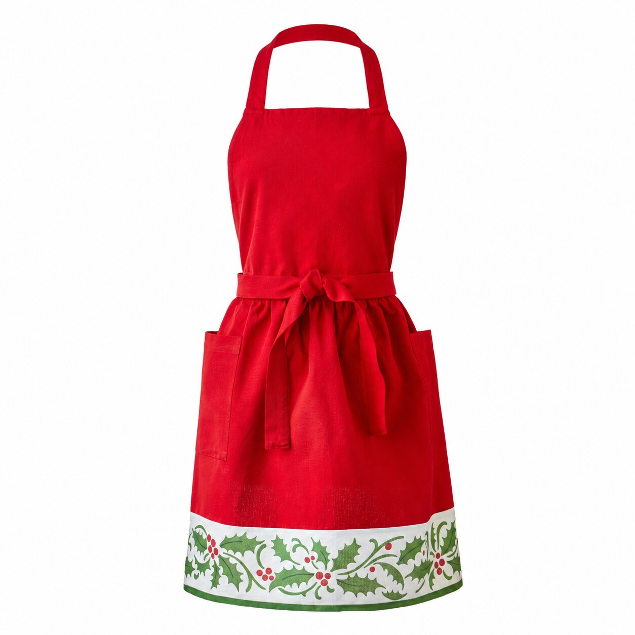 christmas apron dress Red Multi 100% Cotton 27x34 in, Color: Red, Count: 1, Size: Adult Apron Vipchrono