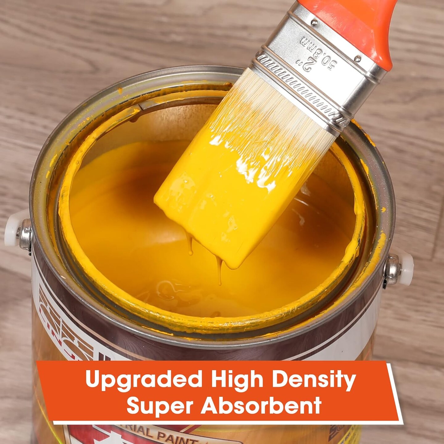 Paint Brushes 5-Pack, Paint Brush Set with 4 Sizes, Professional Wall Brush, Flat Small Paintbrushes with Comfortable Handle