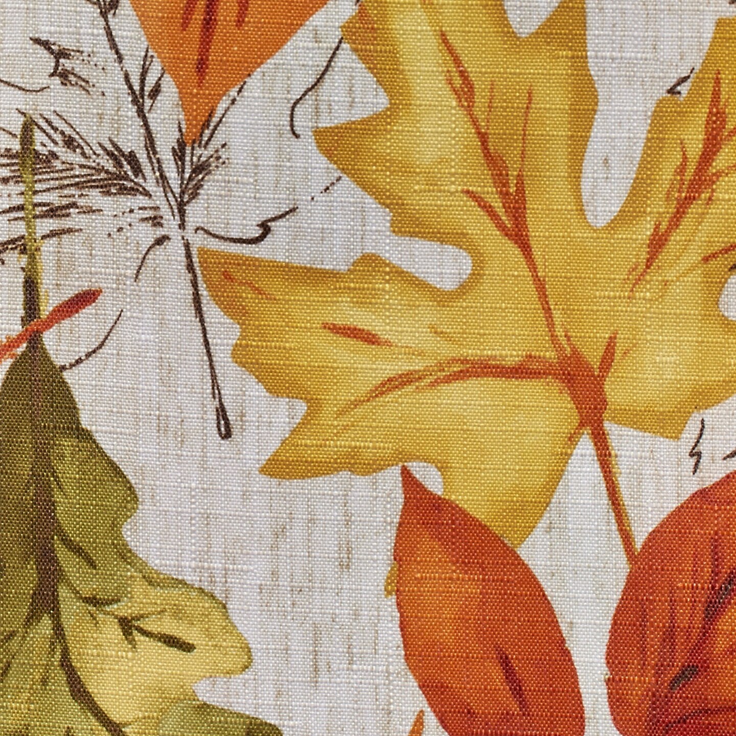 Threadmade Home Autumn Leaves Fall Printed Tablecloth, Multicolor - 70"W x 70"L Round