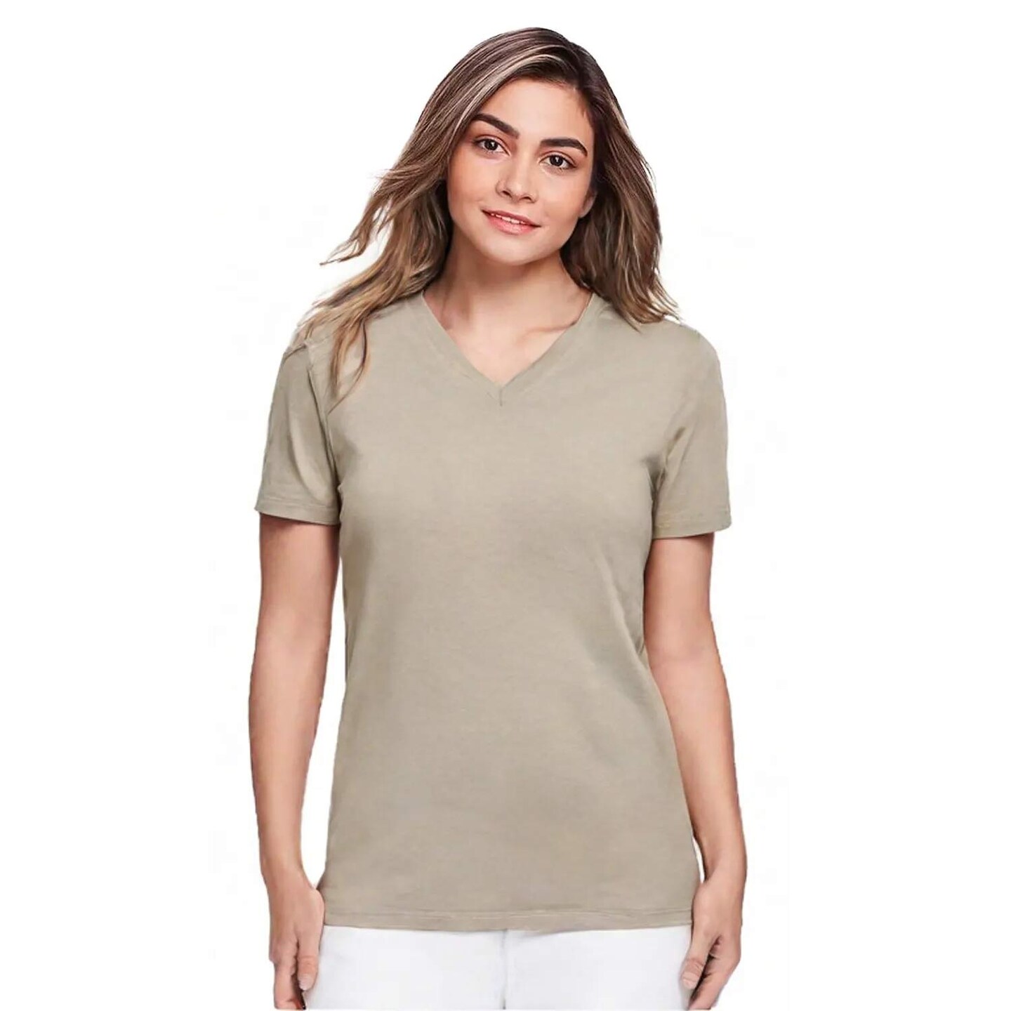 BELLA CANVAS Unisex Heather CVC Short Sleeve V-Neck T-Shirt for Everyday Wear & Custom Print Essential Tee