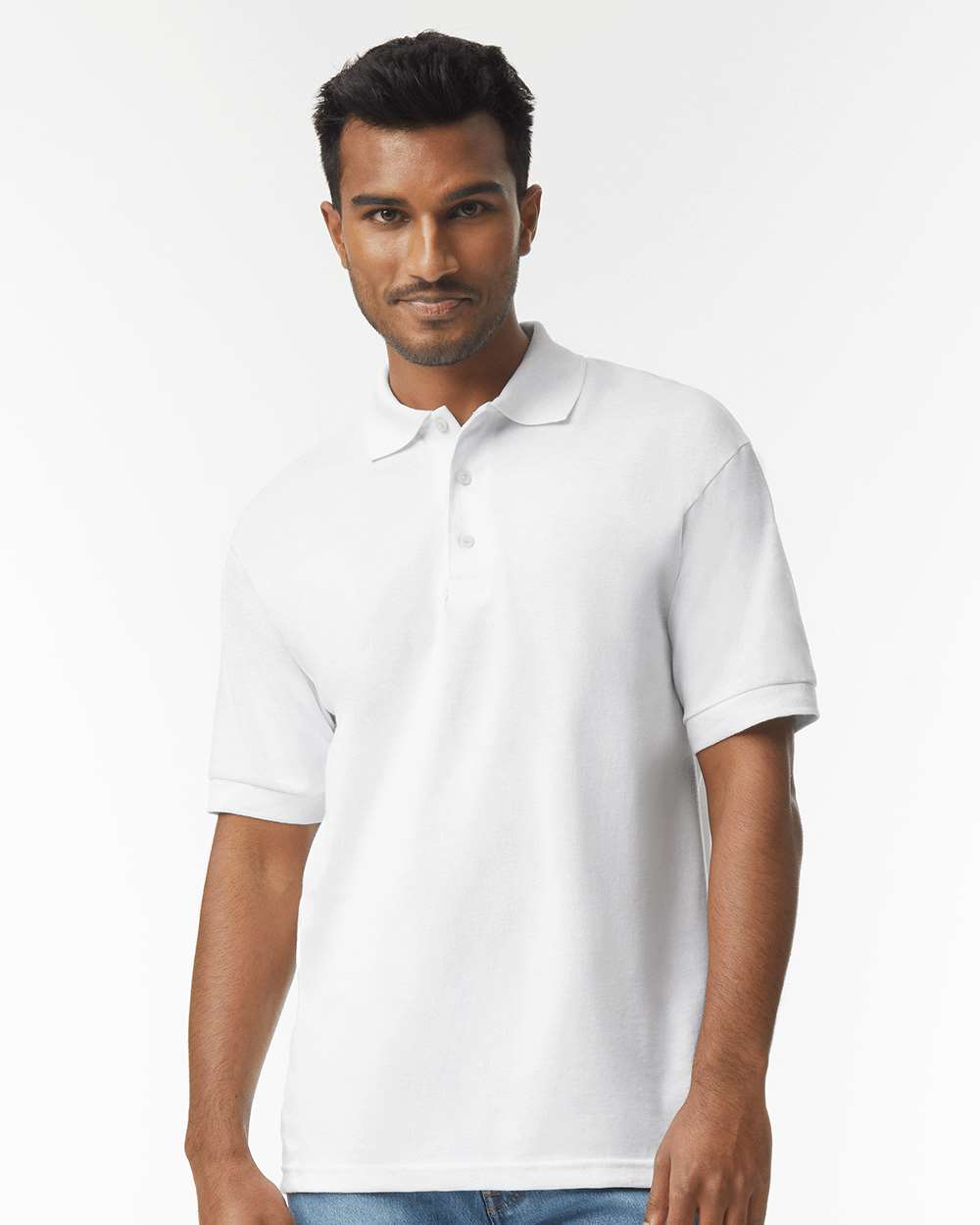 Gildan Jersey Short Sleeve Polo T-Shirt for Men Mix Colour Adult Dryblend Tee