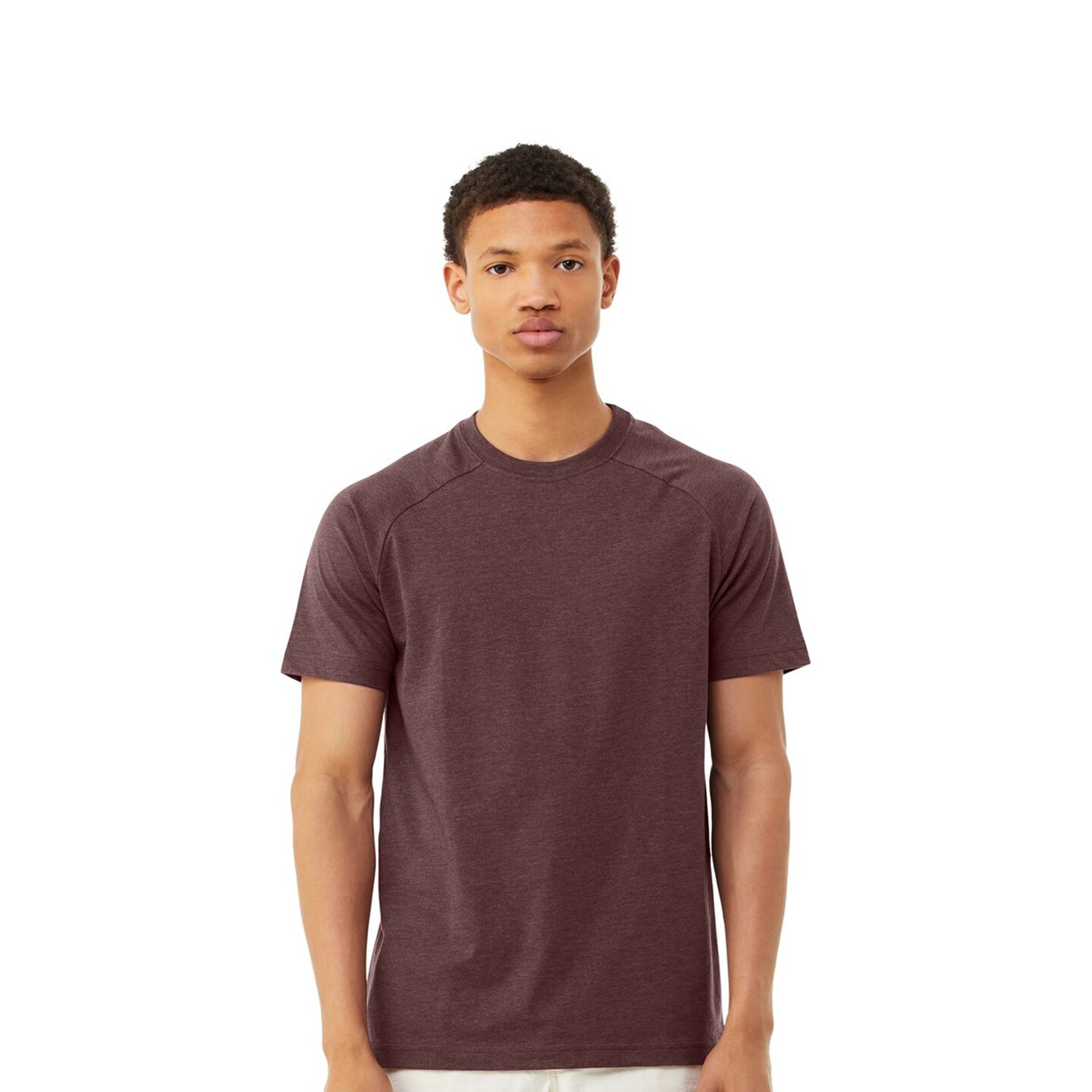 BELLA + CANVAS Heather CVC Raglan Short Sleeve T-Shirt for Sports & Custom Print Tee