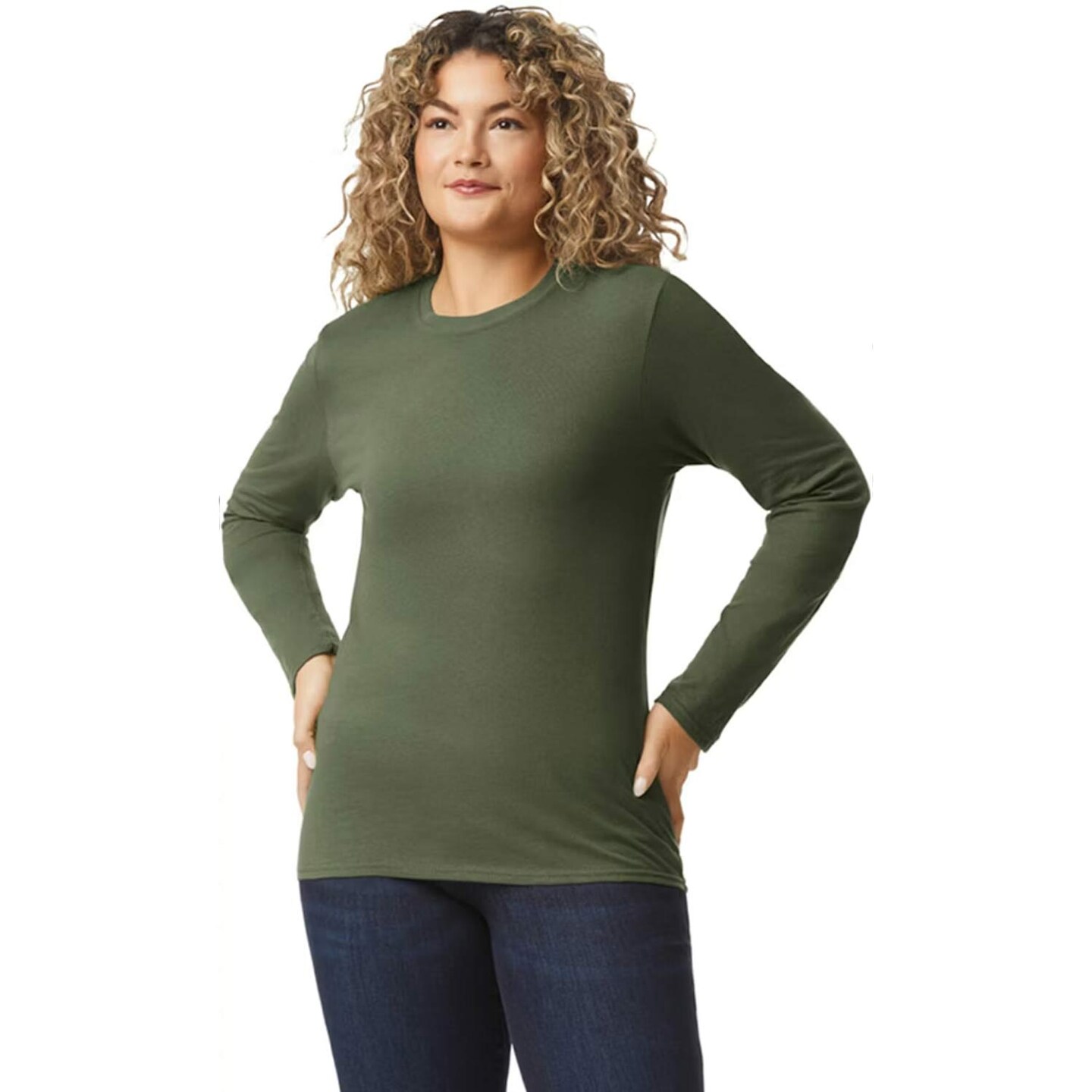 Gildan Softstyle Long Sleeve Crewneck T-Shirt for Everyday Wear, Layering & Custom Printing