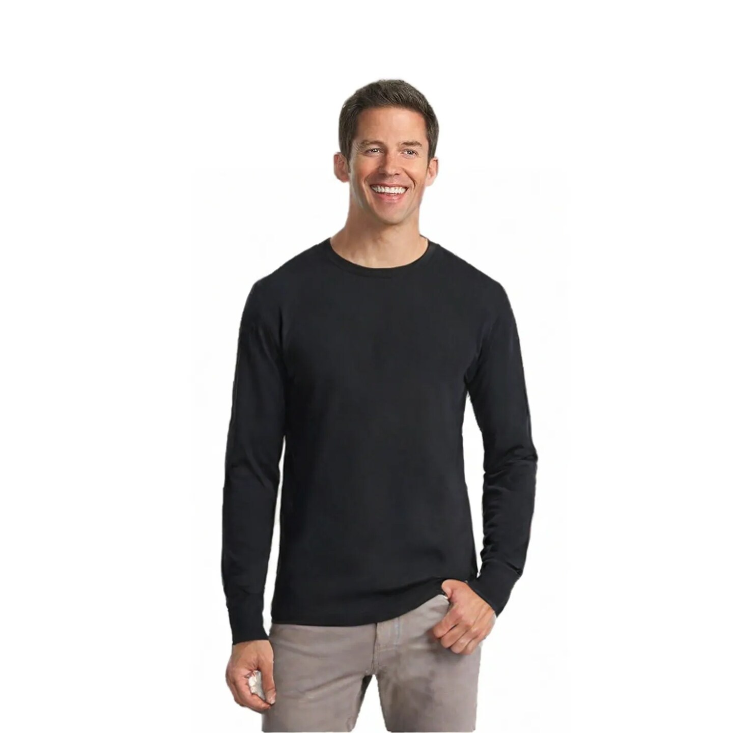 JERZEES Classic Fit Crewneck Long Sleeve T-Shirt for Sports, Work