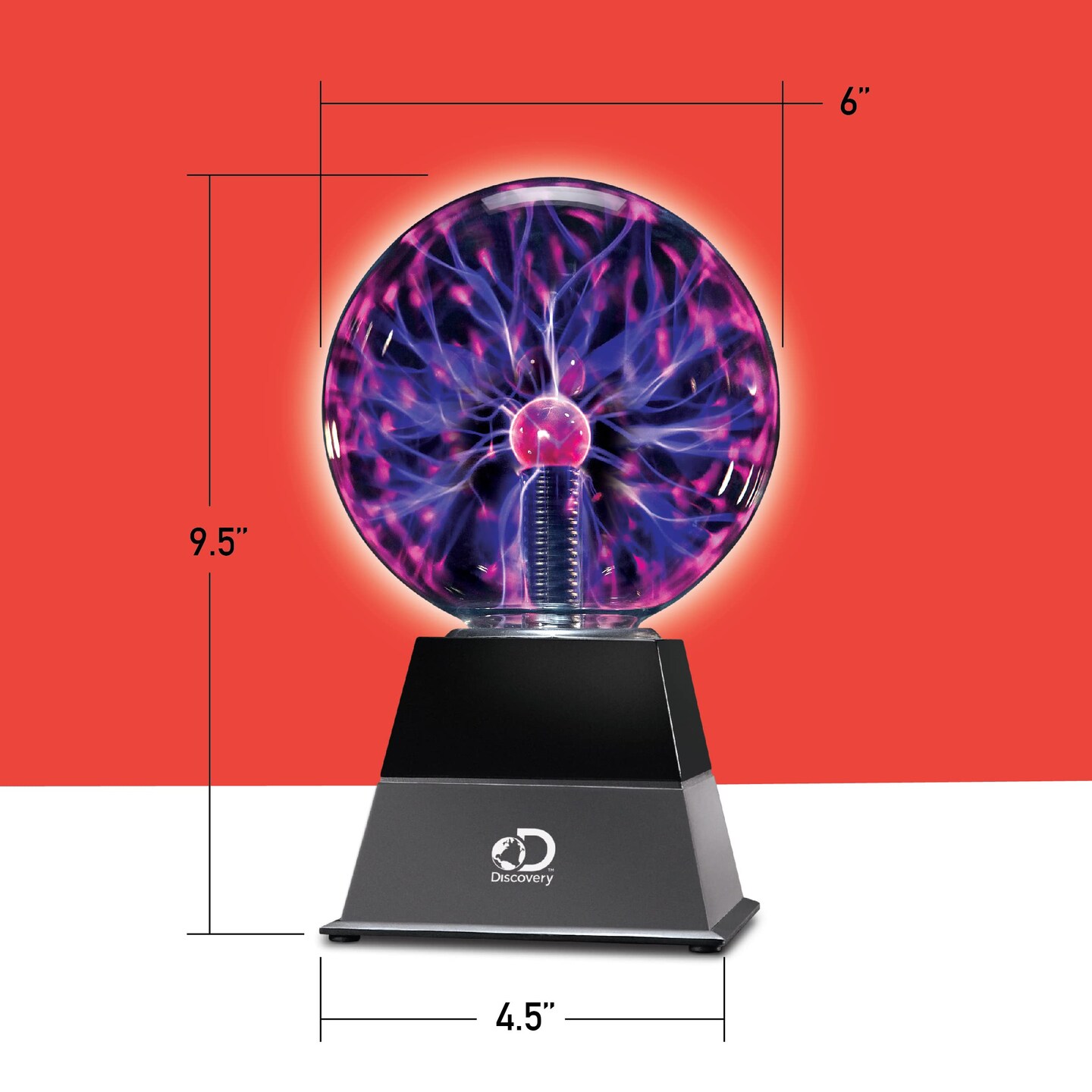 Plasma Globe Lamp, Touch & Sound Sensitive Lightning, Interactive Electric Plasma Ball for Hands-On STEM Learning, Plug-in Bedroom & Desktop Decorative lamp
