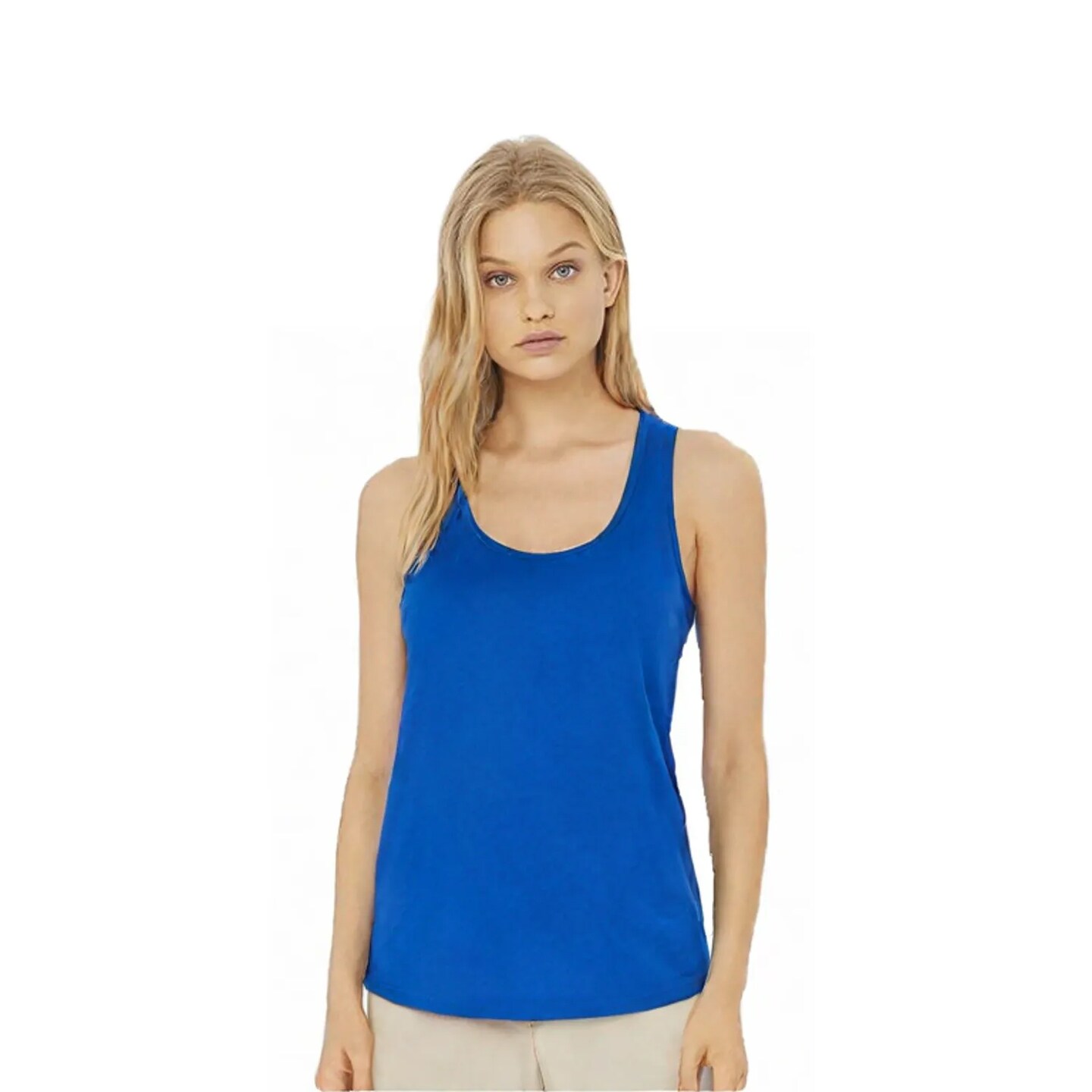 BELLA + CANVAS Women’s Jersey Racerback Tank Top for Activewear Style & Custom Print Casual Tank