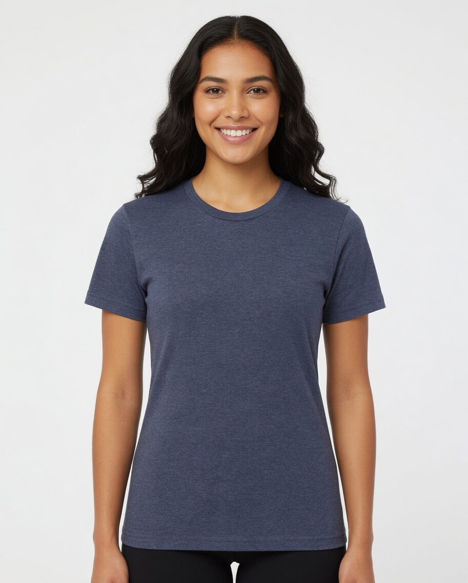 BELLA + CANVAS CVC Short Sleeve Crewneck Jersey T-Shirt for Casual Layering & Custom Print Essential Tee