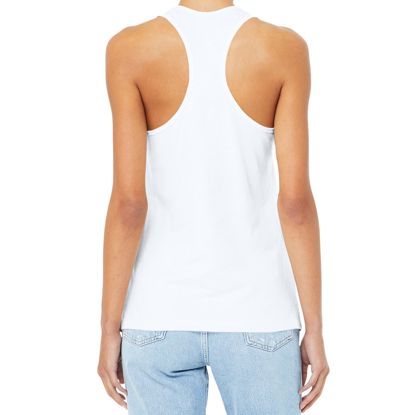 BELLA + CANVAS Women's Jersey Racerback Tank, Gym Workout Casual Tank Top