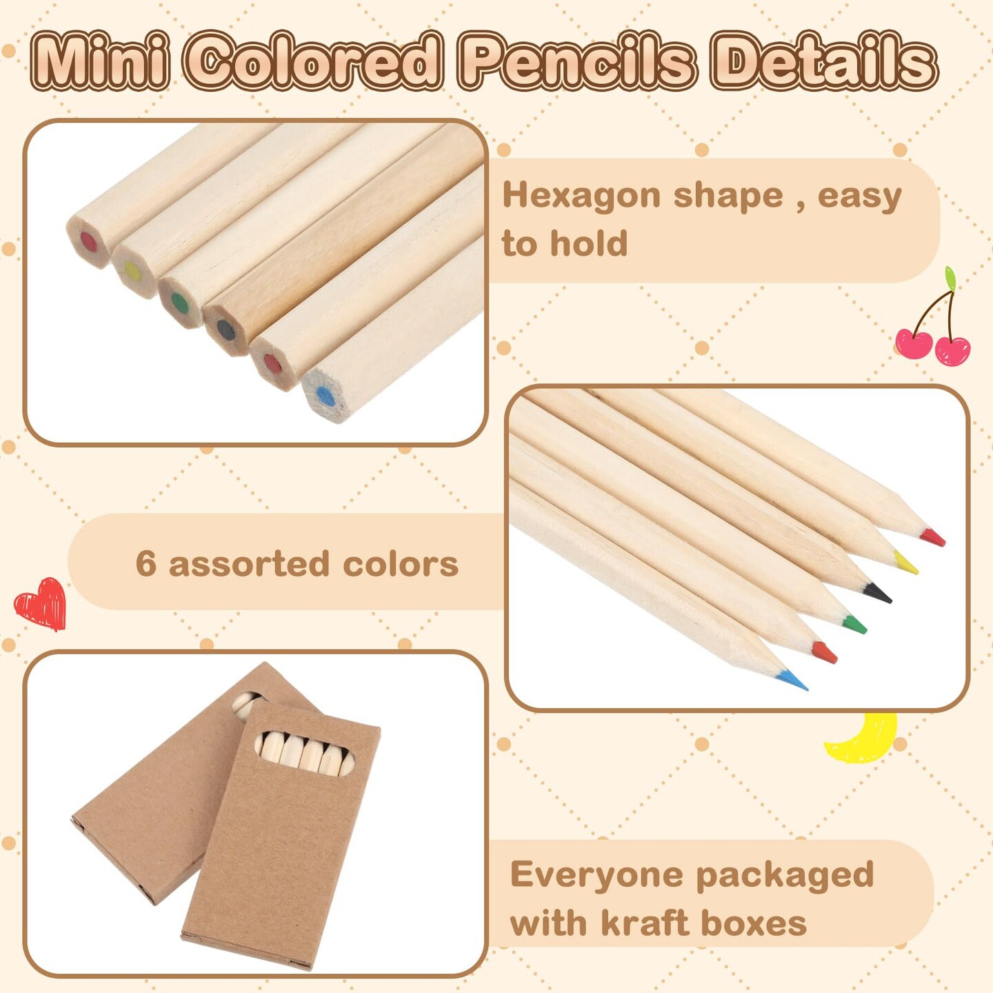 24 Packs Mini Colored Pencils Bulk 3.5'' Coloring Drawing Pencil in Boxes End of Year Gift for Students Kids Adult Classroom Exchange Gift School Painting Birthday Party Favor, 6 Per Pack