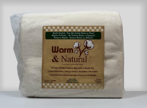 The Warm Company - Warm & Natural Cotton Quilt Batting – 4-Pack King Size Batts 120" x 124" – Premium Quilt & Craft Batting for Sewing & Quilting Projects
