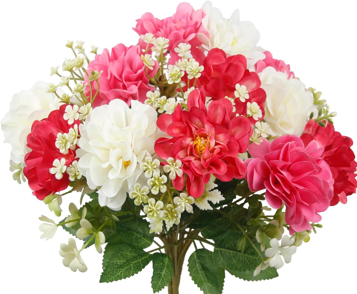 3 Pcs Artificial Flowers for Outdoors Faux Geraniums Bush UV Resistant Artificial Topiary for Potted Silk Flowers Outdoor for Planters Hanging Basket Window Front Porch Garden Patio Decor