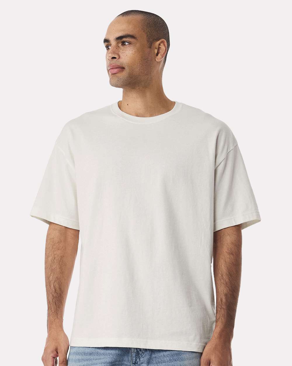 BELLA + CANVAS Heavyweight Crewneck Short Sleeve T-Shirt for Layering Fits & Custom Print Blank Tee