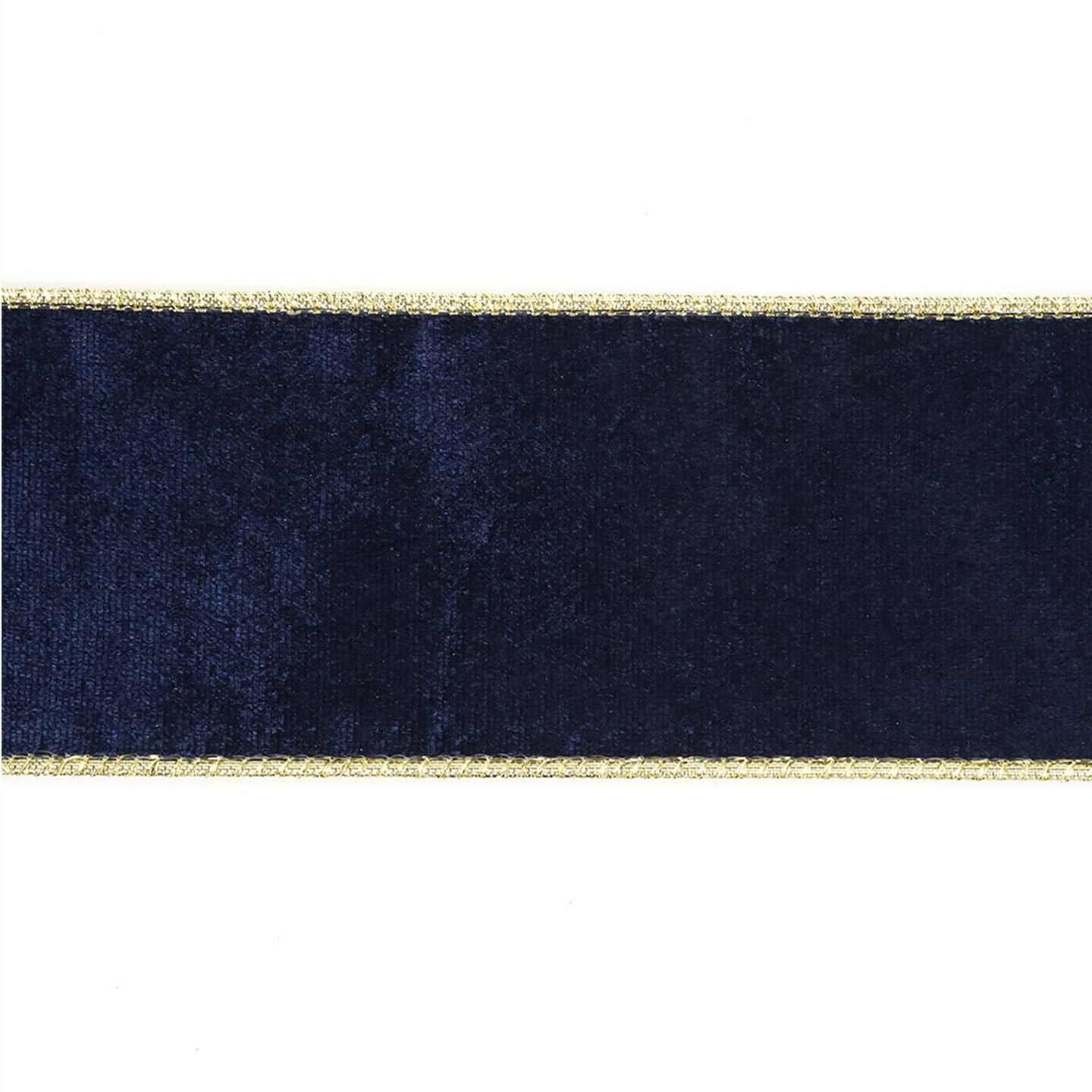 LaRibbons 4" - 2 1/2" Reversible Velvet/Lurex Wired Ribbon | 10 Yard Roll