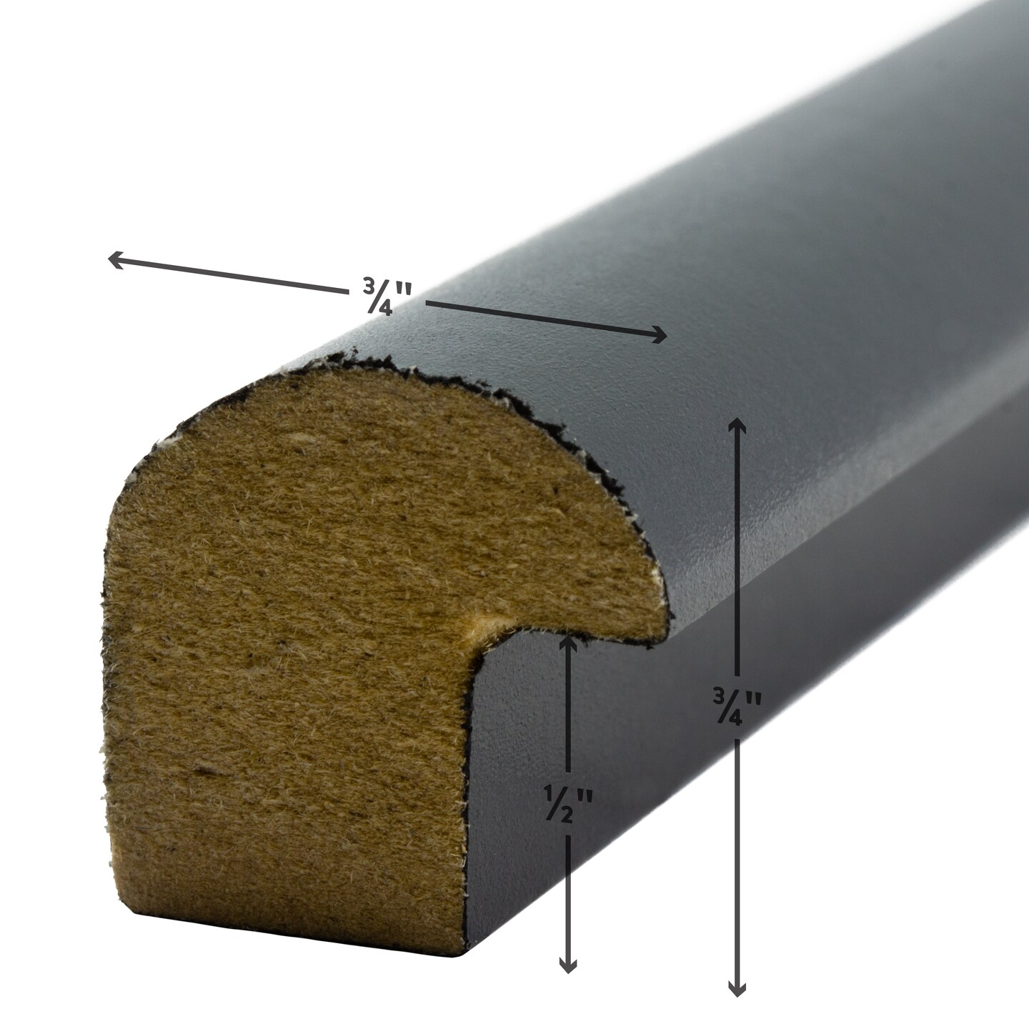 Bullnose .75&#x22;, Gallery Black Picture Frame by wallsthatspeak