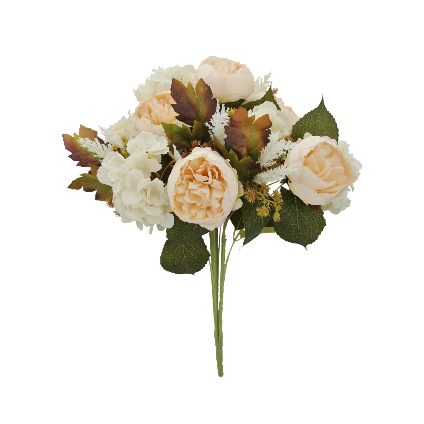 23" Cream Peony & Hydrangea Bush – Full Mixed Floral Bush for Arrangements-20137-CR