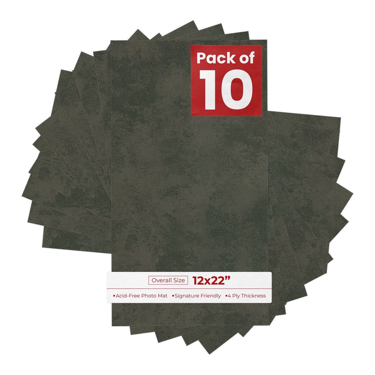 Earthen Gray 12x22 Uncut Mat Board - Blank Sheets, No Opening, Color ...