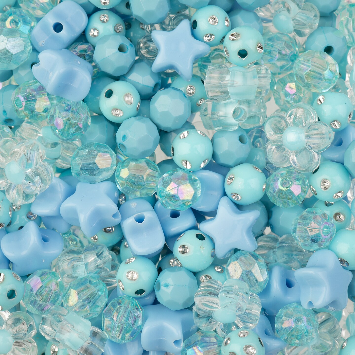 John Bead 8mm Star Mix Plastic Craft Beads, 260ct.