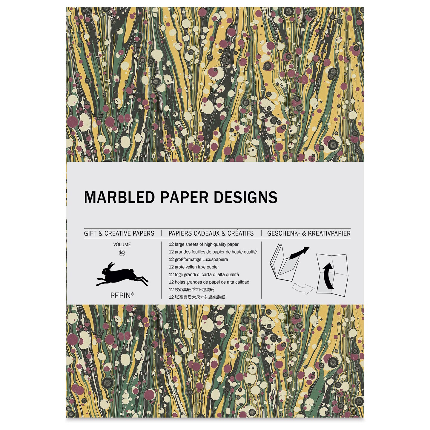 Pepin Press Creative Paper Book - Marbled Designs