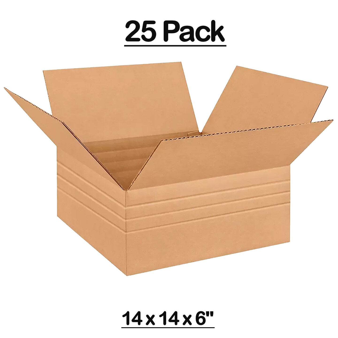 25 Pack 18x12x12 Multi-Depth Corrugated Shipping Boxes ECT-32 Brown Cartons