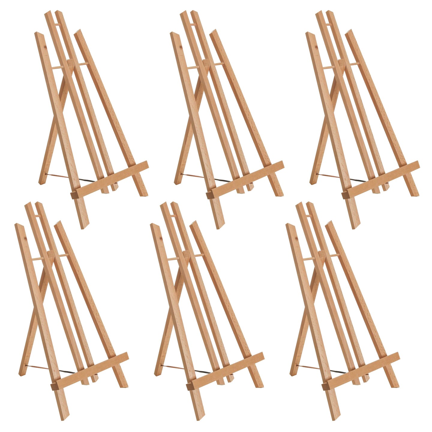 18&#x22; Large Tabletop Display Easel - Beechwood Artist A-Frame Display Stand, Wooden Easel for Painting, Canvas Stand, (Pack of 6) Classrooms Events Photo Picture Sign Holder