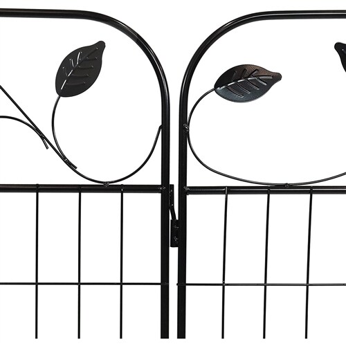 4 Pack Steel Foldable Garden Fence Floral Staked Trellis Panel Animal Barrier