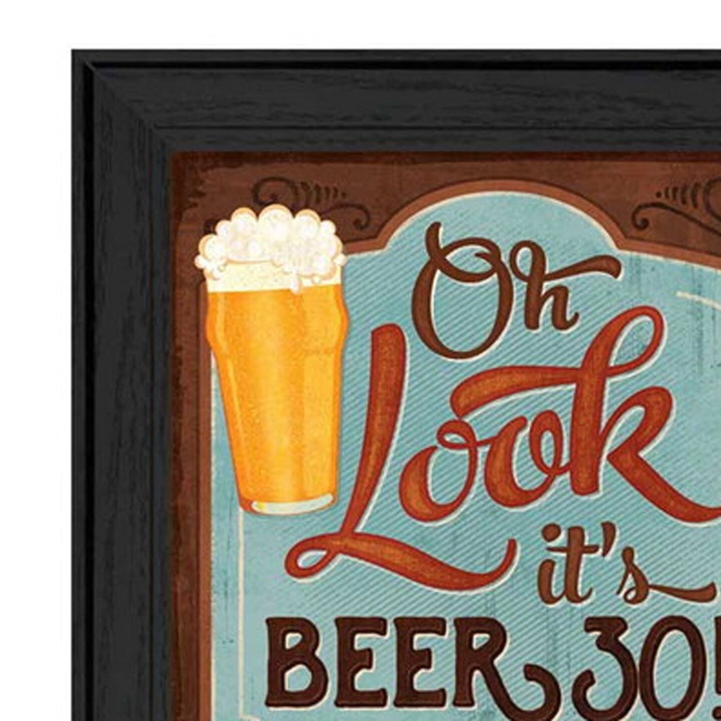 Edge Collections - Black - Trendy Beer O&#x27;Clock Wall Art Set - 2 Piece