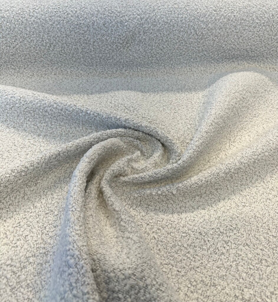 1 Yard Silver Heavy Boucle Upholstery Fabric 54–56″ Wide 100% Polyester