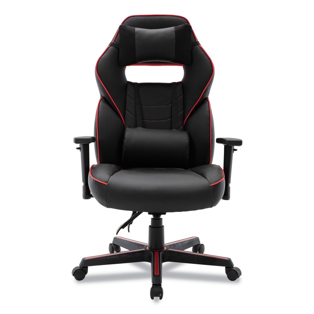 Alera 15.91 in. to 19.8 in. Seat Height Racing Style Ergonomic Gaming Chair - Black/Red