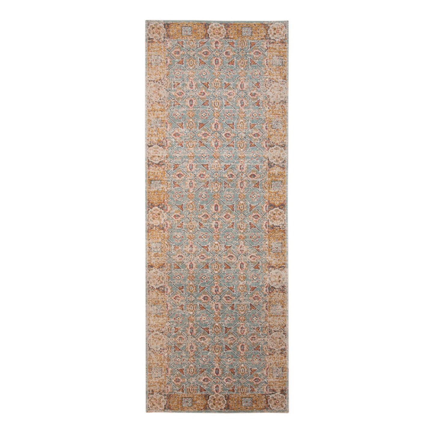 Edge Collections - 7' - Multicolor - Floral Stain-Resistant Runner Rug - 1 Piece