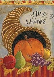 Give Thanks Cornucopia Thanksgiving Garden Flag | Michaels