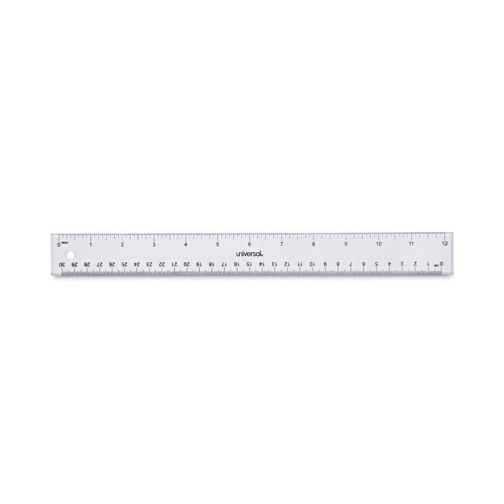 Universal 12 in. Long Standard/Metric Plastic Ruler - Clear | Michaels