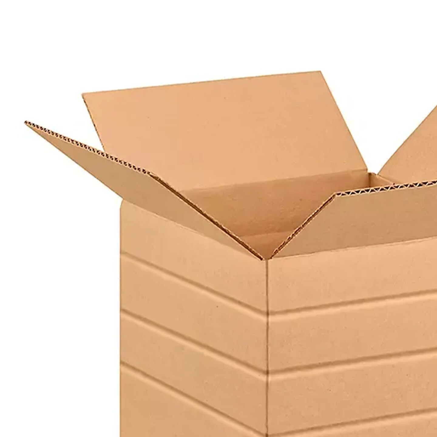 25 Pack Heavy Duty Multi Depth Corrugated Cartons Cube Shipping Boxes 10 x 10 x 12 Inch