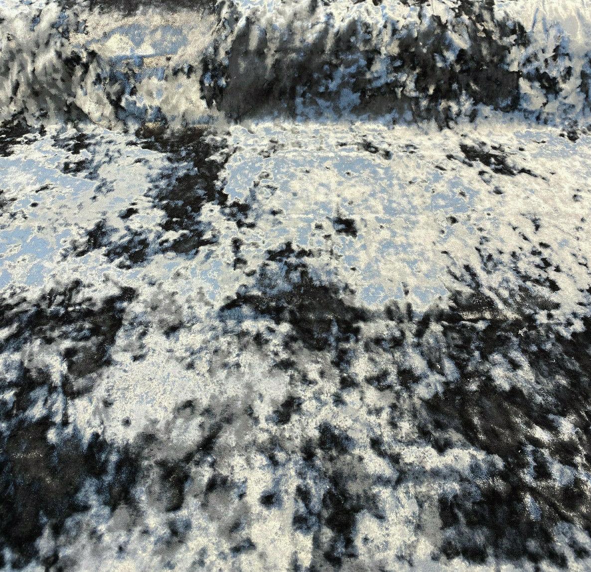 1 Yard 3D Velvet Charcoal Upholstery Fabric 100% Polyester Heavy Duty Luxury Velvet for Home Decor