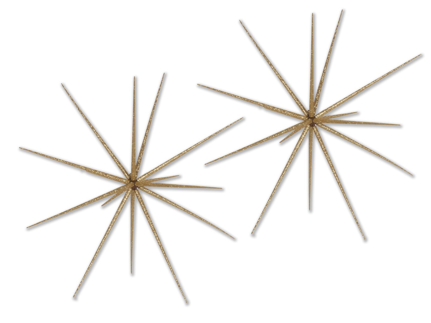 2 Pack of 23&#x22; Gold Glittered Starburst Ornament