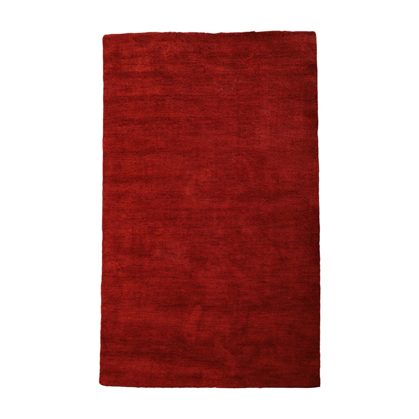 Edge Collections - 3' x 5' - Red - Luxury Hand Knotted Wool Area Rug for Living Room Interiors - 1 Piece